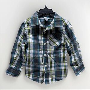 Boys 24M Shirt Healthtex Plaid Button Up